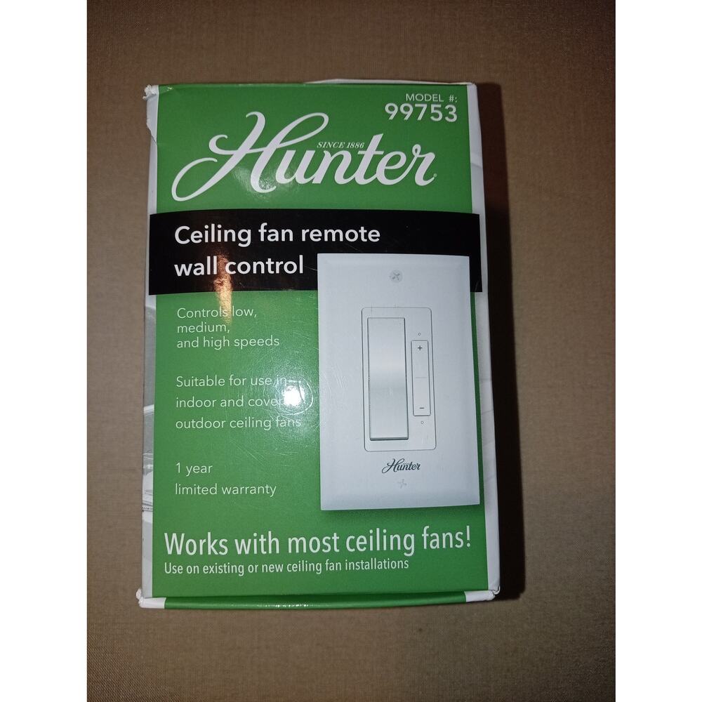 Hunter Ceiling Fan Remote wall control 99753 broken box
